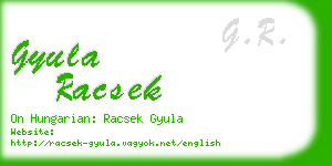 gyula racsek business card